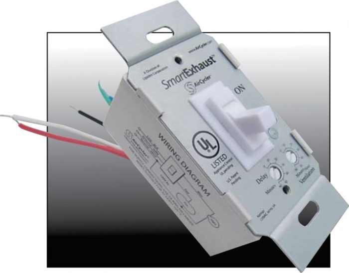 A smart switch enables a bath fan to meet ventilation needs